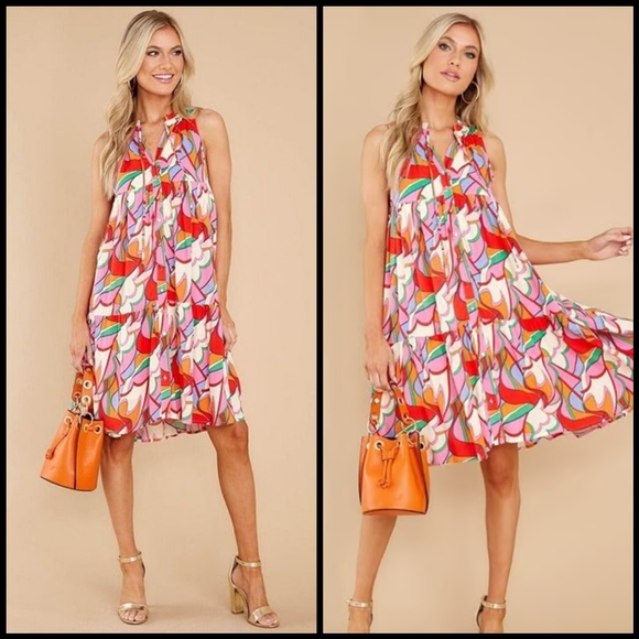 EUC Red Dress Boutique In Your Dreams Pocket Mini Dress - Picture 2 of 15